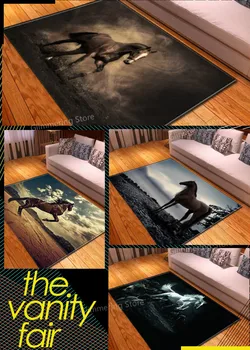 

Animal Horse 3D Printed Carpets Children Bedroom Play Tent Area Rugs Home Decor Carpet Kids Room Crawl Floor Mat Child Toys Gift