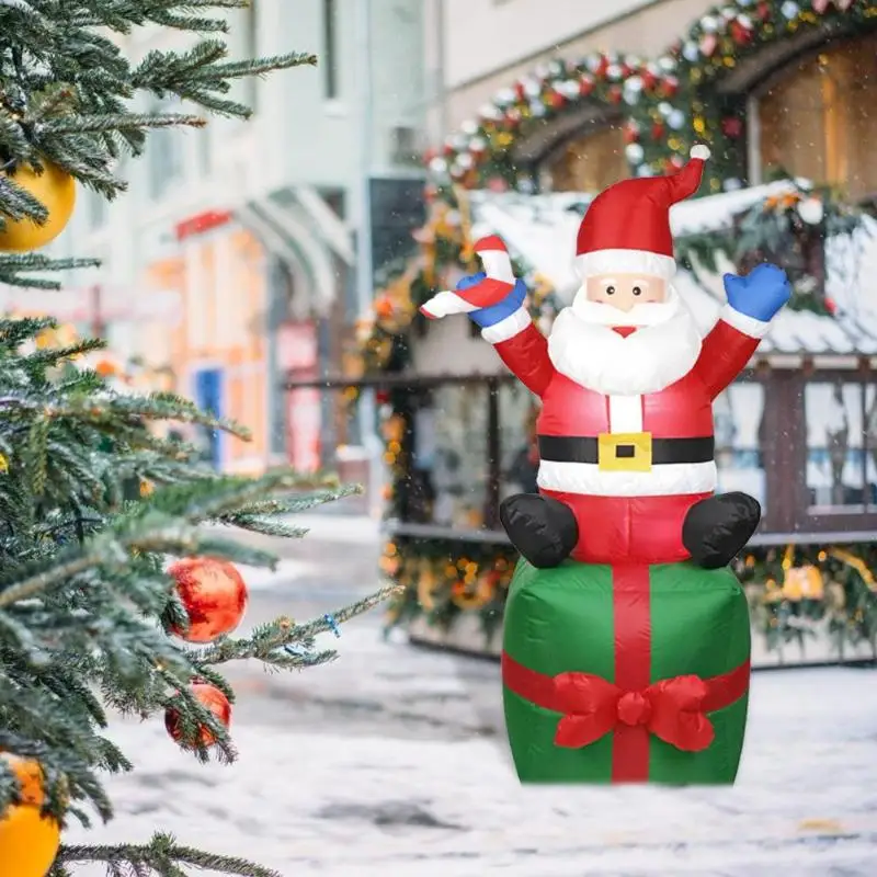 Прекрасные рождественские надувные арки из полиэфира, пластиковые двери, мультфильм Санта Клаус, снеговик, садовые вечерние декоративные украшения