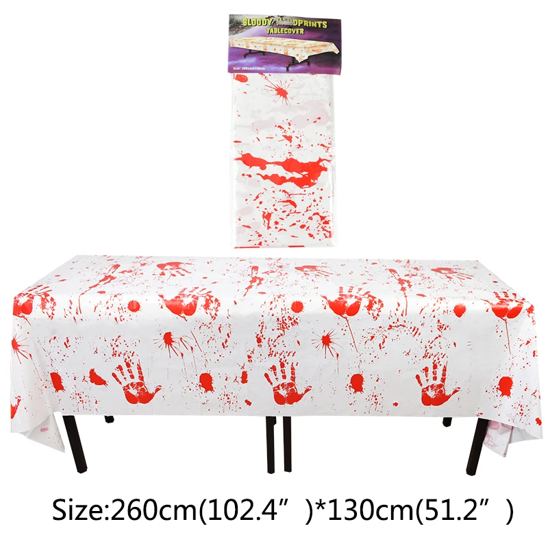 Supplies Bloody Apron Haunted House Blood Handprint Halloween Props Tablecloth