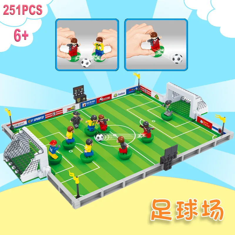 

251 PCS Football blocks World Football Cup King of Kings contend for hegemony Intellectual Assembling Boy's Toy Desktop game