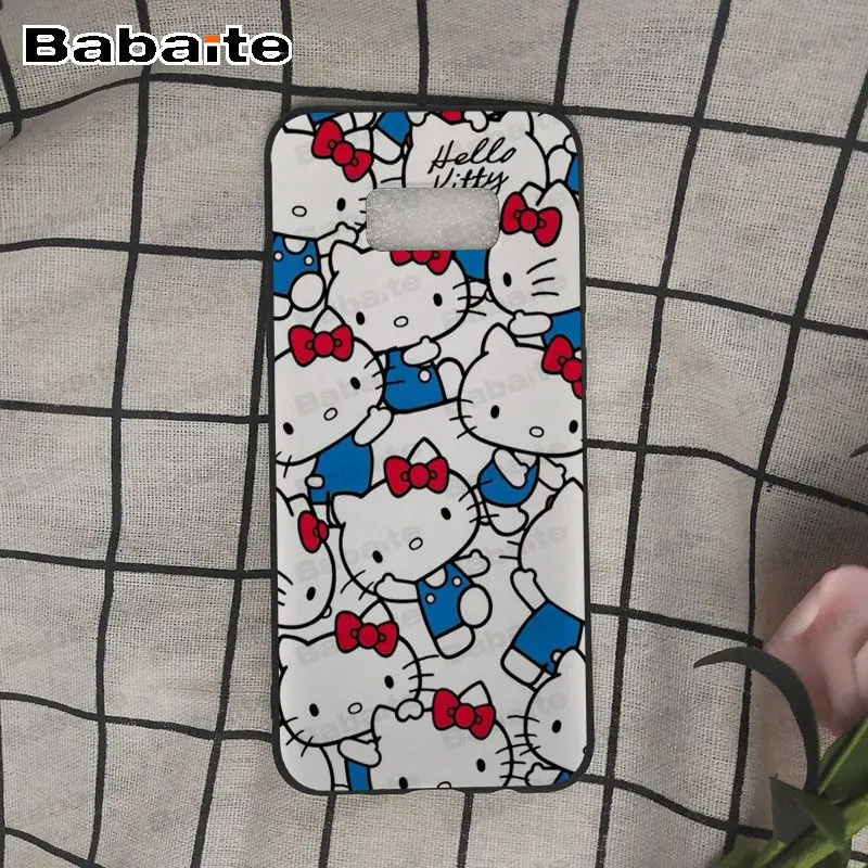 Hello kitty ТПУ Мягкий силиконовый чехол для телефона чехол для samsung Galaxy s10 s10plus s6 s9 s8 plus s7 s6edge чехол s