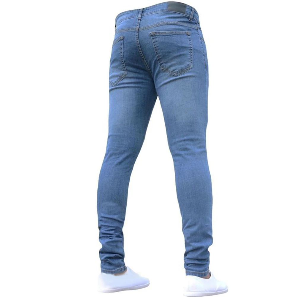 Hot Mens Skinny Jeans 2019 Super Skinny Jeans Men Non Ripped Stretch Denim Pants Elastic Waist Big Size European Long Trousers Hot Mens Skinny Jeans 2019 Super Skinny Jeans Men Non Ripped Stretch Denim Pants Elastic Waist Big Size European Long Trousers