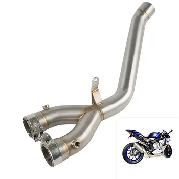 

Muffler Exhaust Mid Pipe For YAMAHA YZF R1 M 2015 2016 2017 2018 2019 Stainless Steel Decat Downpipe Exhaust