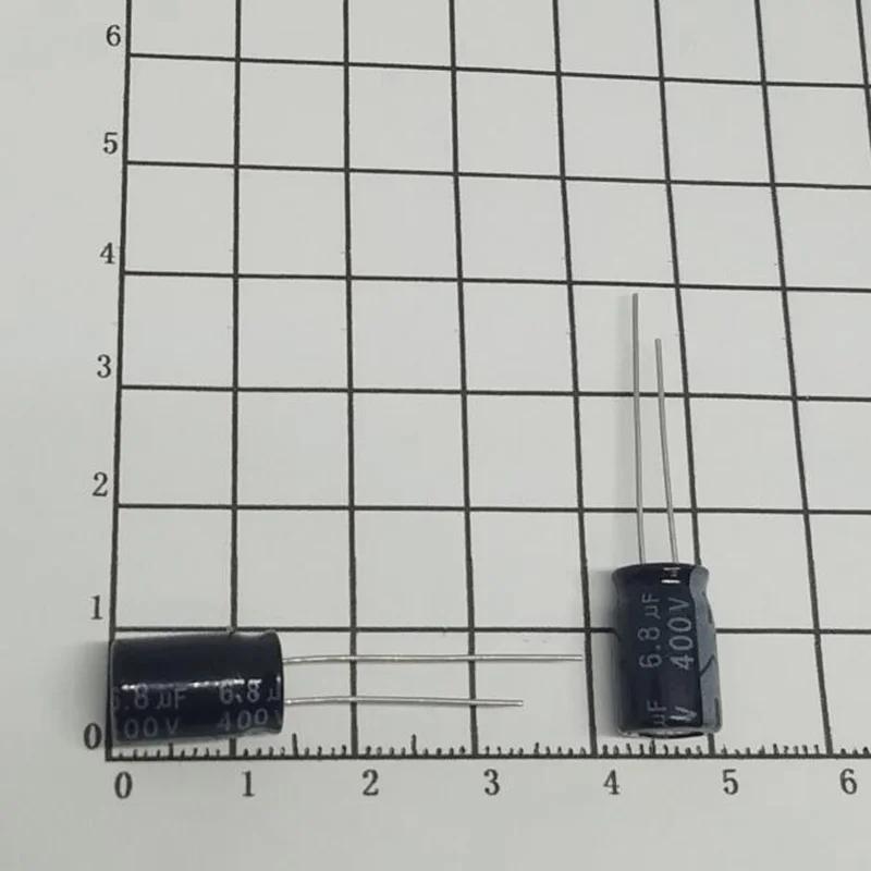 Высокое качество 6,8 мкФ 400 V 8*12 6,8 мкФ 400 V DIP Алюминиевый электролитический конденсатор 50 шт IC C1