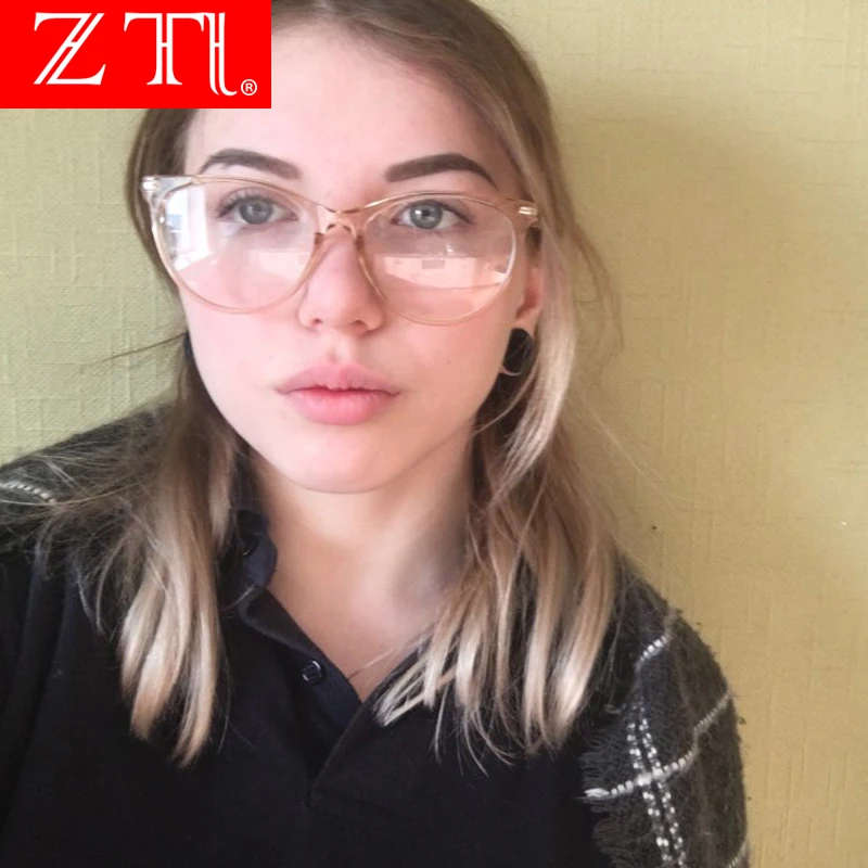 ZT Ретро стиль кошачий глаз оправа для очков женщин ультра светильник