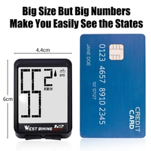 Беспроводной Велосипедный компьютер большой цифровой велосипедный одометр спидометр велосипедный термометр водонепроницаемый ЖК-подсветка Новинка