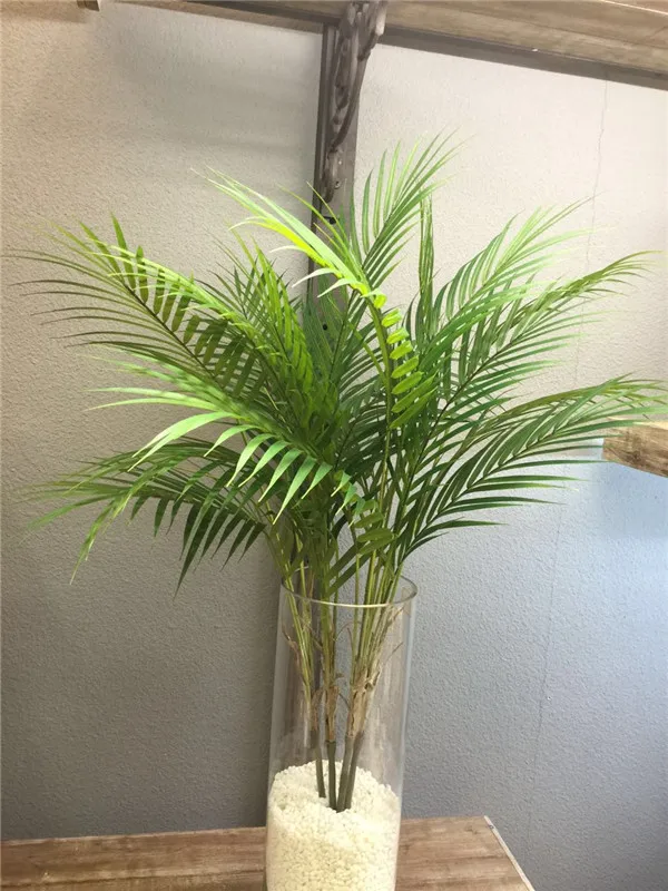Gran Planta искусственный бонсай hoja de helecho verde Palma hojas hogar boda decoraciones plastico flores falsas hoja