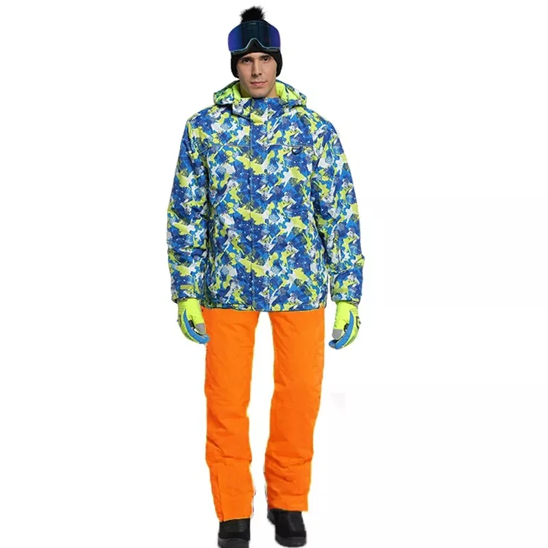 M4 men's ski suits 2pieces winter suit mens winter men's jacket Snowboard suit - Color: M4