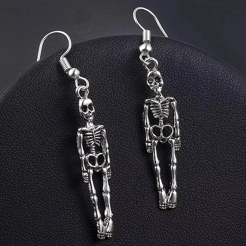 Dangle earrings for women, Halloween vintage skeleton skull, party gifts