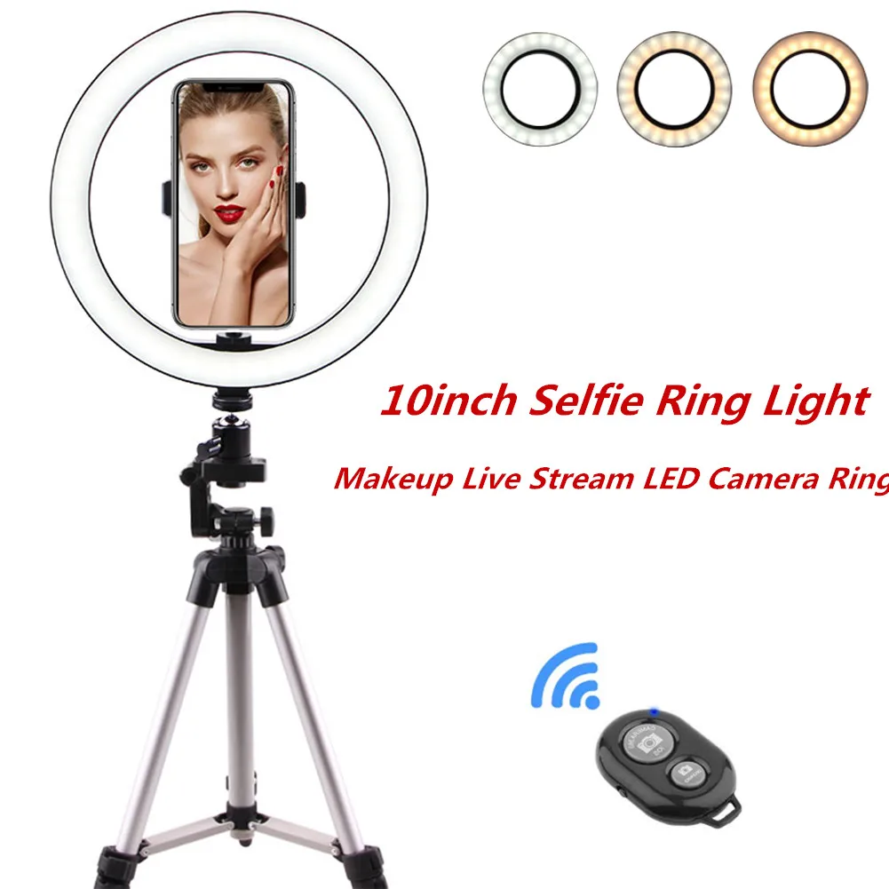 

Multicolor LED 10inch Selfie Ring Light Dimmable Ring Lamp Photo Video Camera Phone ringlight For Live YouTube Fill Light