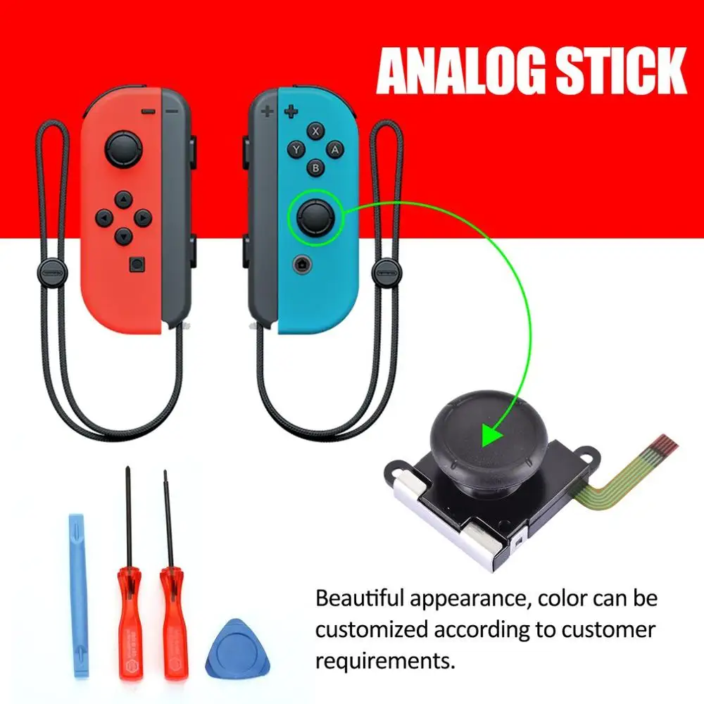 3D Аналоговый геймпад Стик для Nintendo Switch NS Joy Con джойстика Сенсор модуль инструмент