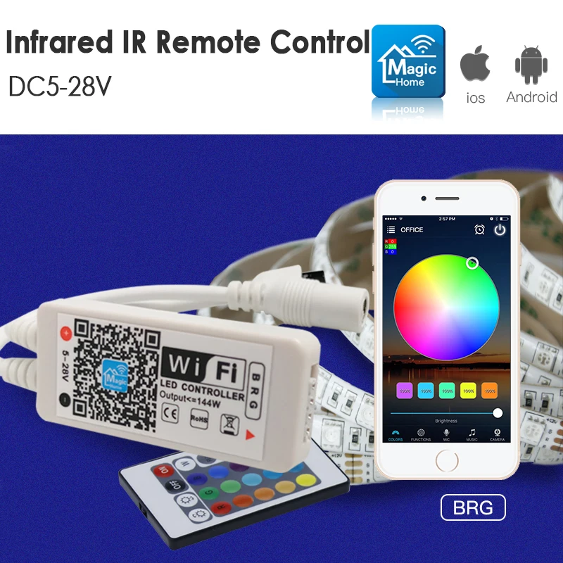 Magic Home Pro APP пульт дистанционного управления Homekit Wifi RGB светодиодный смарт-контроллер для 5050 3528 работы с Alexa Google Home