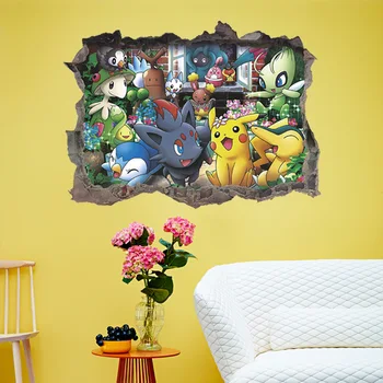 

Cartoon Pokemon Bedroom Decor Kids Room ation Wall Stickers Home Living