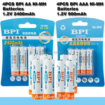 

4Pc/1card 1.2V 2400mAh AA Batteries+4Pcs/1card 900mAh AAA Batteries NI-MH AA/AAA Rechargeable Battery