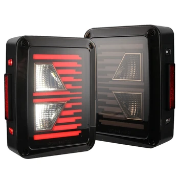 

LED Tail Lights for 2007-2017 Jeep Wrangler JK JKU, High Intensity Led Tail Lights with Parking Light, Brake Turn Signal Lamp an