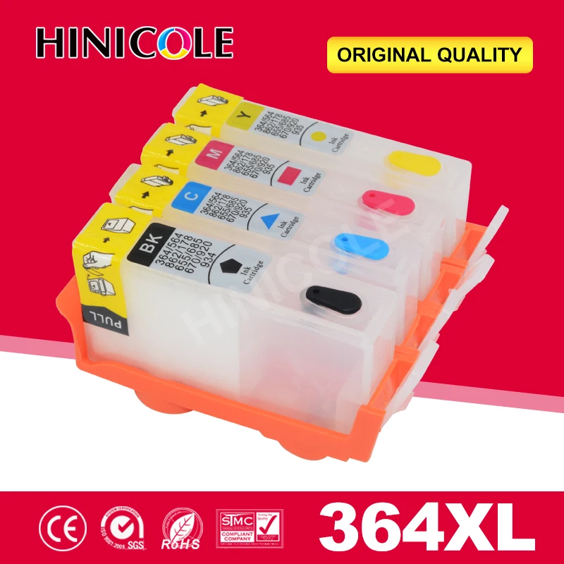 

Hinicole Ink Cartridge Refillable Photosmart 5510 5511 5512 5514 5515 5520 5521 6510 6512 6515 Printer Cartridges For HP 364 XL