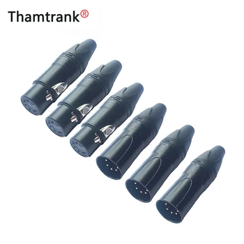 

10pcs/lot 5 Pin XLR Connector Male / Female Jack Plug Nickel Plated 5 Pole Microphone Jack MIC Cable Terminal Audio Connector