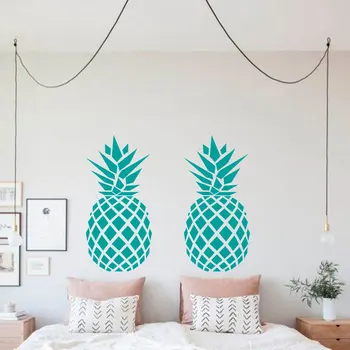 

2 pcs/set Big Pineapple Wall Sticker Vinyl Home Decor Living Room Bedroom Interior Design Fruits Decals Nursery Kids Murals A279