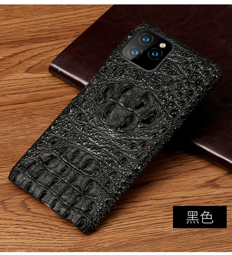 Чехол из натуральной кожи для iphone 11 pro max, оригинальная кожаная задняя крышка для iphone 11, чехол xr xs max 7 8, coque funda для мужчин, бизнес - Цвет: Черный