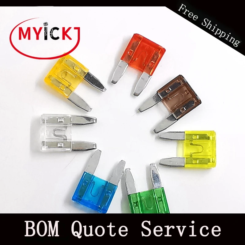 

50PCS Automobile Car fuse Assorted Mini Fuse size 2A/3A/5A/7.5A/10A/15A/20A/25A/30A