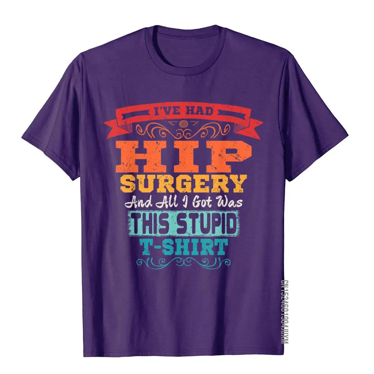 Hip Replacement T Shirt Broken Hip Surgery Funny Gift__97A3252purple