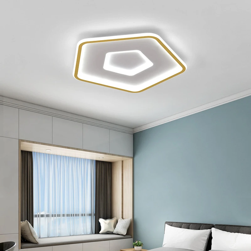 petróleo salud Ártico Luces Led de techo modernas para sala de estar, iluminación Simple para  dormitorio, lámpara de estudio, accesorios regulables, Blanco/dorado|Luces  para el techo| - AliExpress