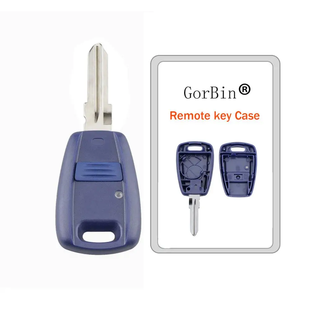 

GORBIN 1 Button Smart Car Key Fob Case for Fiat Punto Doblo Bravo Brava 2000-2007 Auto Car Remote Key Shell SIP22 GT15R Blade
