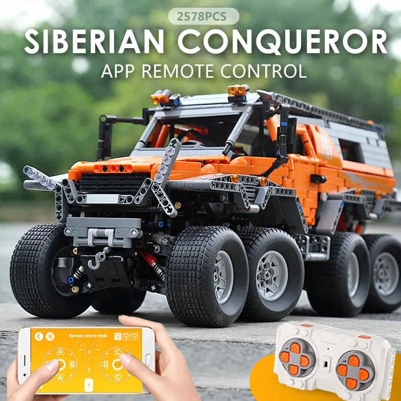 Форма King Technic Series Avtoros Shaman 8x8 Сибирский внедорожник модель автомобиля с