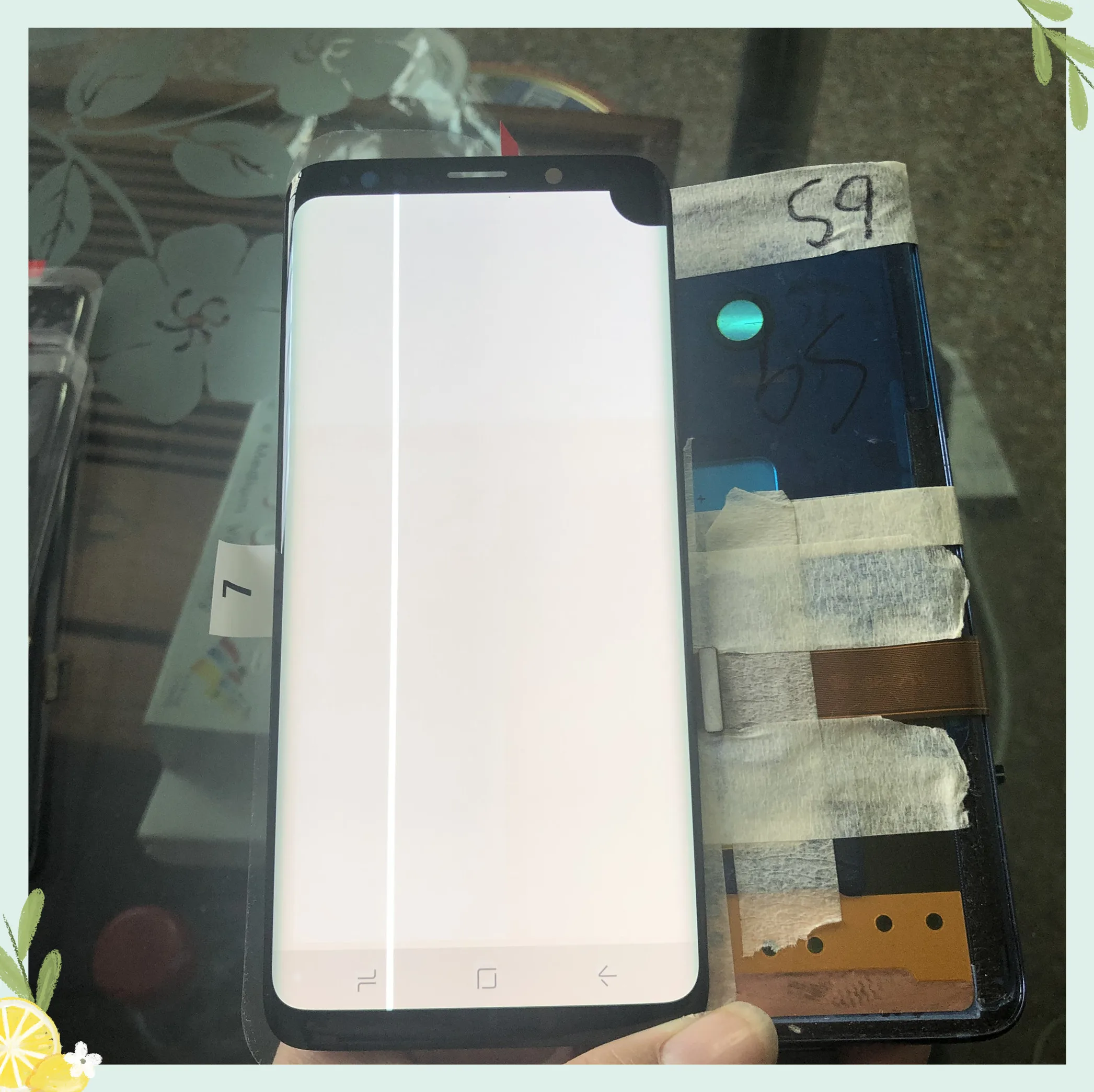 ЖК-дисплей для Samsung galaxy S9 G960 G960F с вертикальной линией оригинальный Amoled и