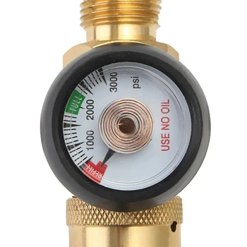 

NEW-Helium Tank Latex Balloon Inflator Regulator With Gauge For G5/8 Tank Va lve Q39F