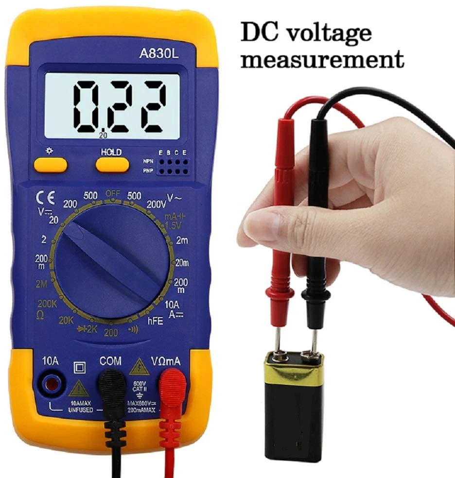 A830L LCD Digital Multimeter DC AC Voltage Diode Freguency Test MultitestY lqVX 