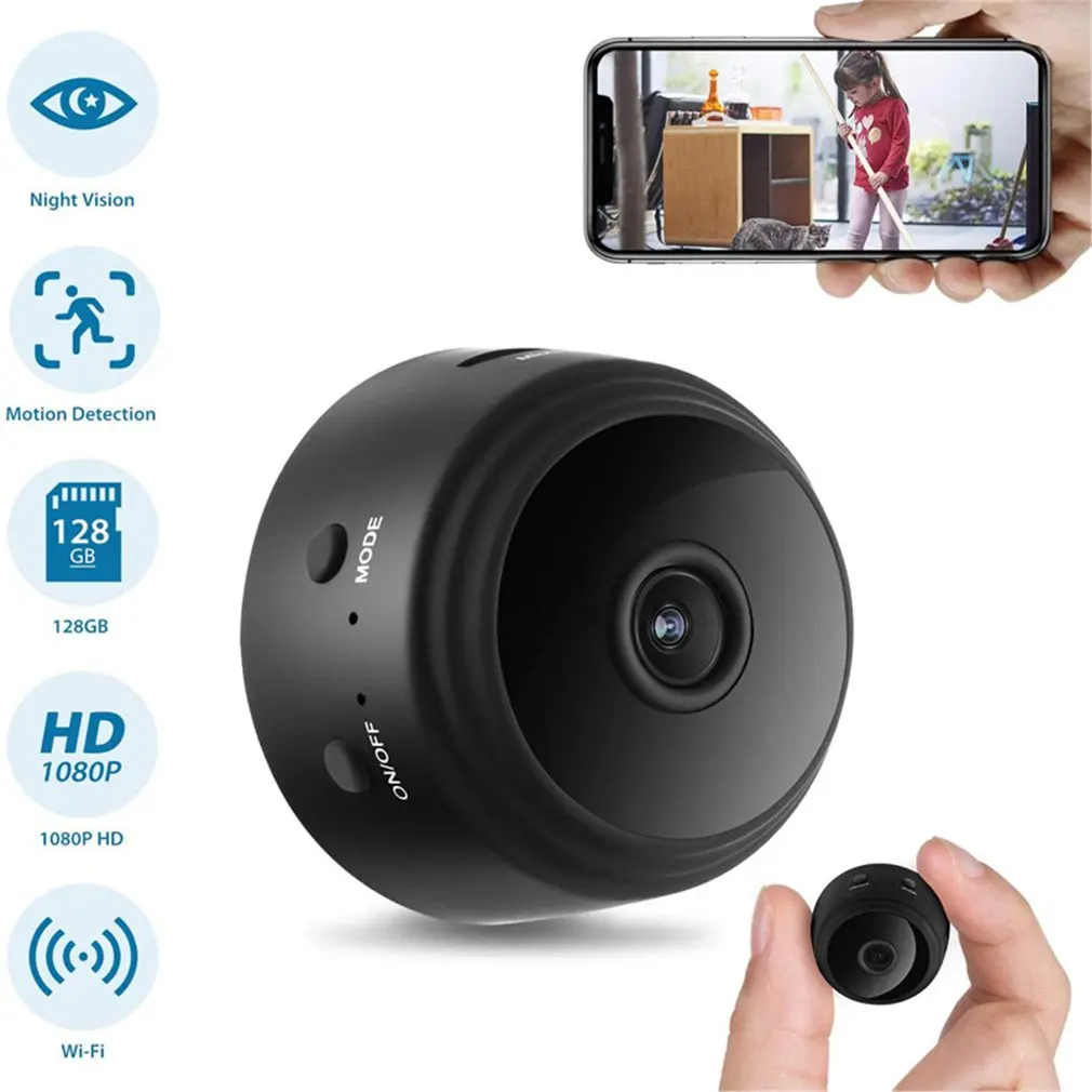 

1080P Wifi Mini Camera Home Security P2P Camera WiFi Night Vision Wireless Phone App Surveillance Camera
