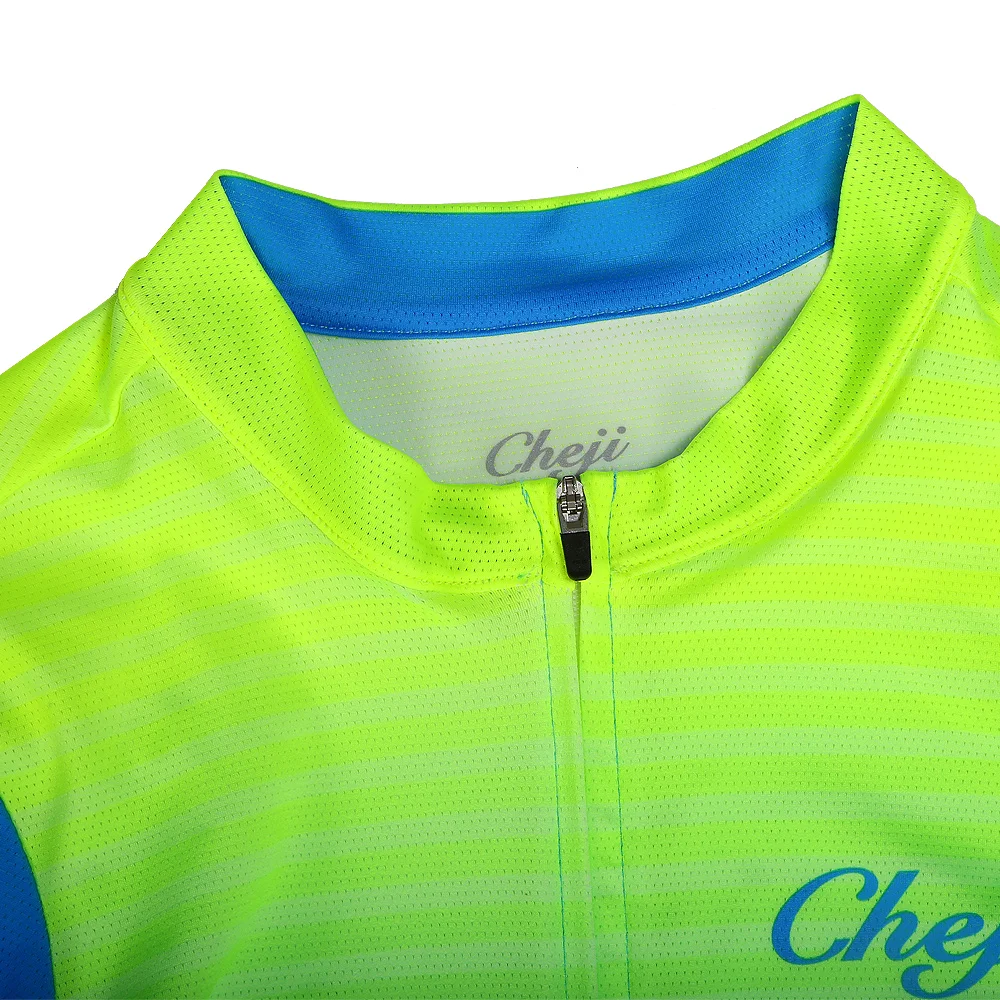 CHEJI Creative formala Black Мужская велосипедная рубашка с длинным рукавом дышащая на молнии