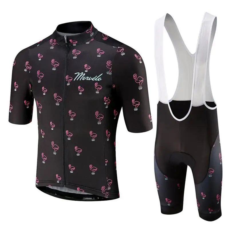 Morvelo дышащая летняя велосипедная майка с нагрудником и шортами, набор велосипедной спортивной одежды, одежда, рубашка, быстросохнущая гелевая Подушка 19d