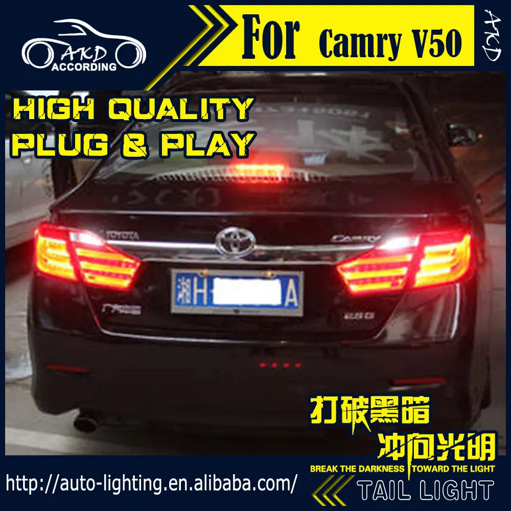 AKD автостайлинг задний фонарь для Toyota Camry V50 s 2012-2014 светодиодный сигнал DRL Стоп