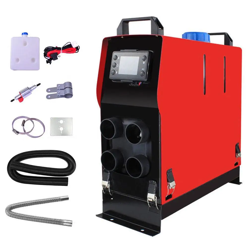 12V 5/8KW воздуха Отопление с дизельным топливом транспортного средства набор ЖК-дисплей термостат четыре отверстия быстрый нагрев тепловентилятор для грузовика лодка прицеп для легковых автомобилей на колесах