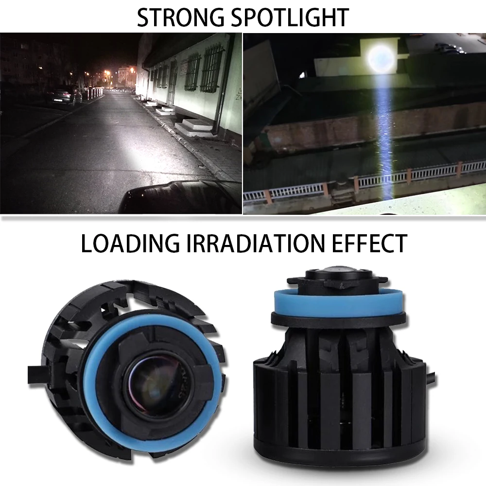 1 Set L1 LED Laser Fog Headlight Light Bulb H7 H8 H9 H11 9005/06 26W 2600LM 3000M Laser Meter Irradiation Distance Ultra Bright
