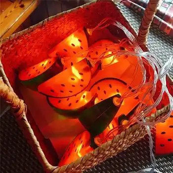 

1.5/3/6M LED String Lights Watermelon Lamp Decoration for Christmas Halloween Festivals Kid's Room Party Pool Beach Lantern