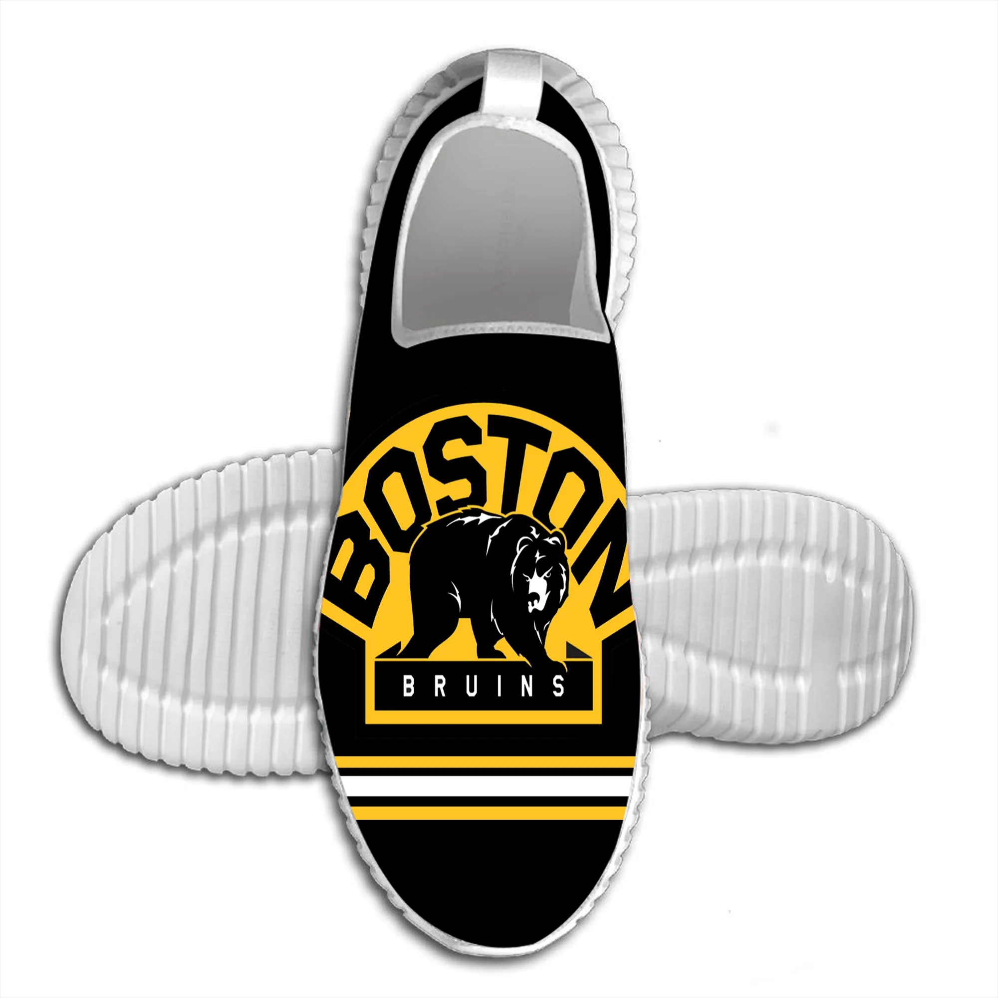 Лидер продаж года; летняя дышащая прогулочная обувь с 3D-принтом Boston Bruins; удобная Легкая модная повседневная обувь