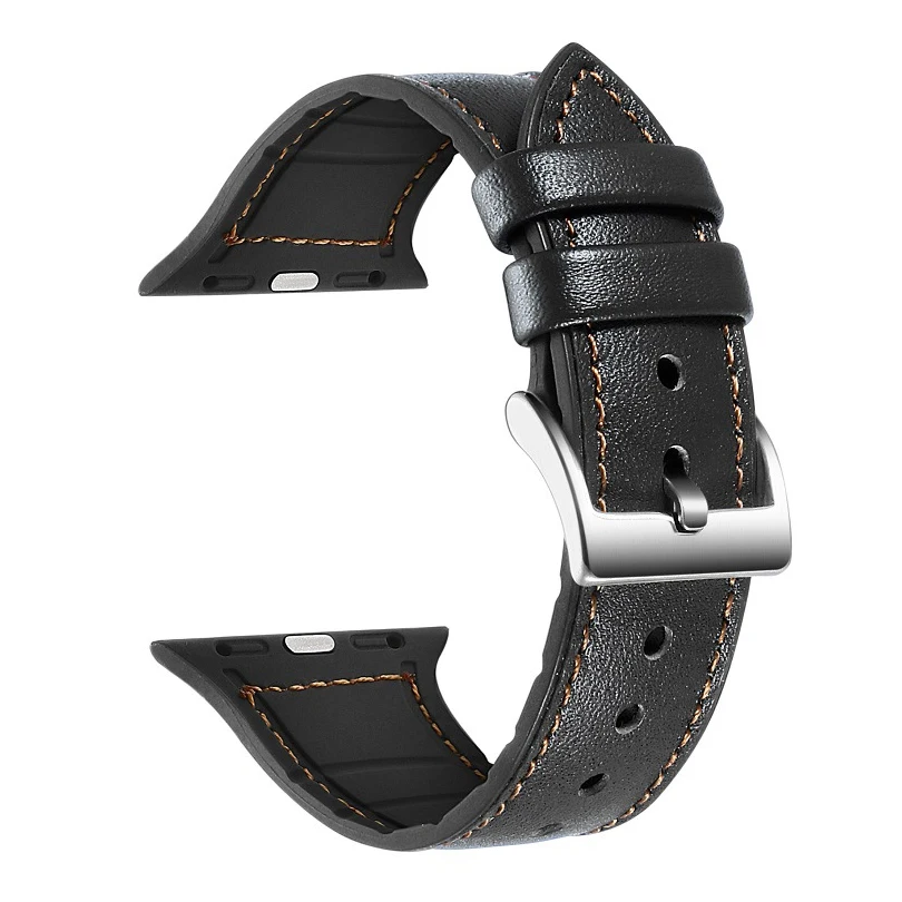 Ремешок для apple watch 5 ремешок 44 мм 40 мм кожа+ силикон correa apple wach 42 мм 38 мм iWatch series 5 4 3 2 1 браслет аксессуары