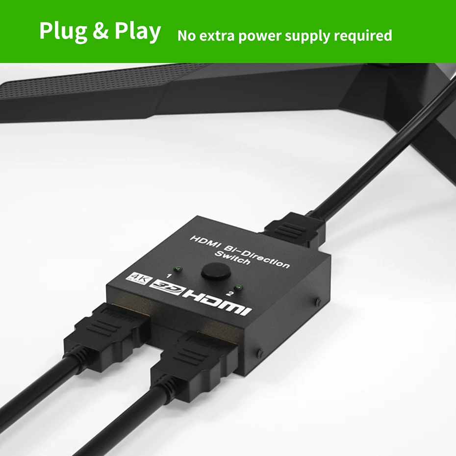 HDMI ȣȯ 2.0 2 Ʈ KVM  ġ, UHD 4K x 2K 3D HD 2 Է 1  ø