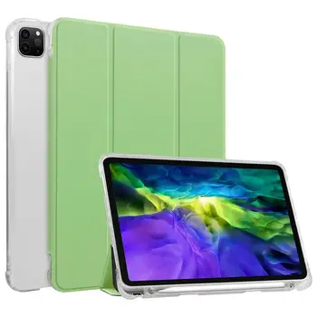 

PU Soft Shell Case For IPad Air 4 0.9 Inch Protective Cover Shell With Pen Flip-top Anti-drop Tablet Stand Case For IPad Air4