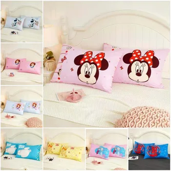 

Disney Mickey Mouse Minnie Princess Spiderman Soft Pillowcases Home Textile White Couple Pillows Cover Decorative Living Room
