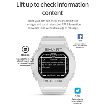 

K16 Bluetooth Smart Watch Waterproof Heart Rate Blood Pressure Vibrate Reminder