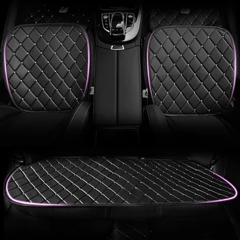 

Bling Crystal Universal Car Seat Cushion Auto Chair Mat Breathable PU Leather Pad Car Front Rear Back Seat Cover Protector Black