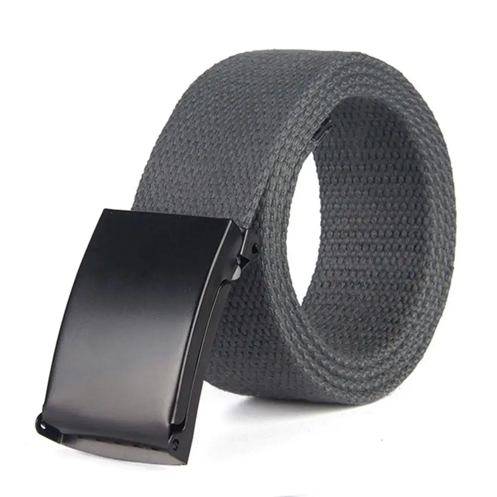 116cm Dark gray Мужской ремень, модный, унисекс, армейский, тактический, поясной ремень, джинсы, мужской, Повседневный, роскошный, тканевый, пояс, Ceinture Femme - Цвет: 116cm Dark gray
