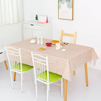 

Northern Europe Table Cloth Waterproof Defence Oil Avoid Wash Plastic Tablecloth Lattice Table Cloth Tea Table Cover