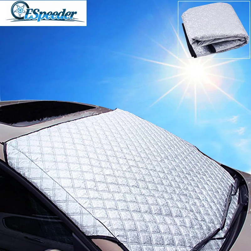 

SPEEDWOW Magnetic Car Windscreen Covers Car Window Screen Windshield Winter Sun Shade Ice Snow Shield Silver Dust Protector