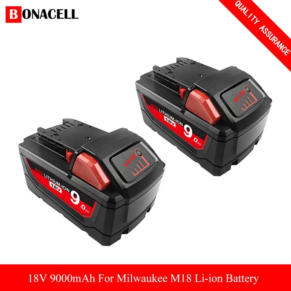 Сменный литий ионный аккумулятор M18 18 в 9 0 Ач для аккумулятора Milwaukee M18B совместим с