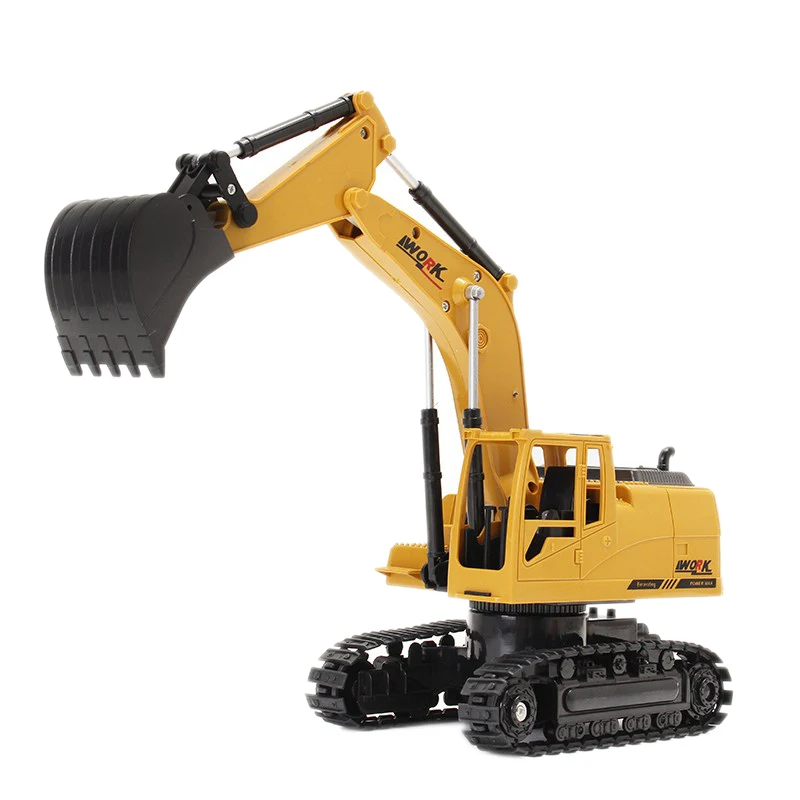 1/24 2.4Ghz 8Ch Simulation Die-Cast Rc Excavator Engineer Truck Car Toys Gift With Music And Light Rc Tractor